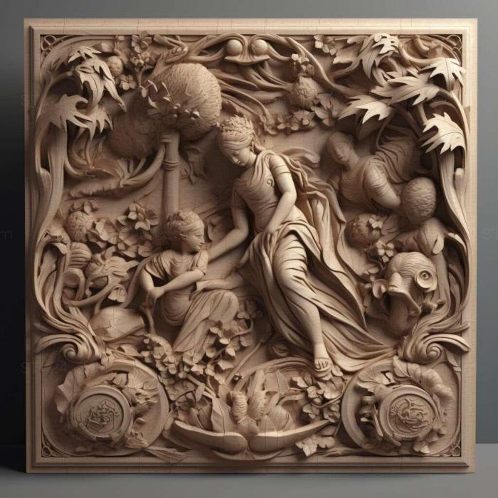 Patterns and decorations (stl Laelaps 2, PATTERN_1674) 3D models for cnc